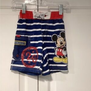 Disney Mickey Mouse Striped Kids Shorts - Blue and White size 2T